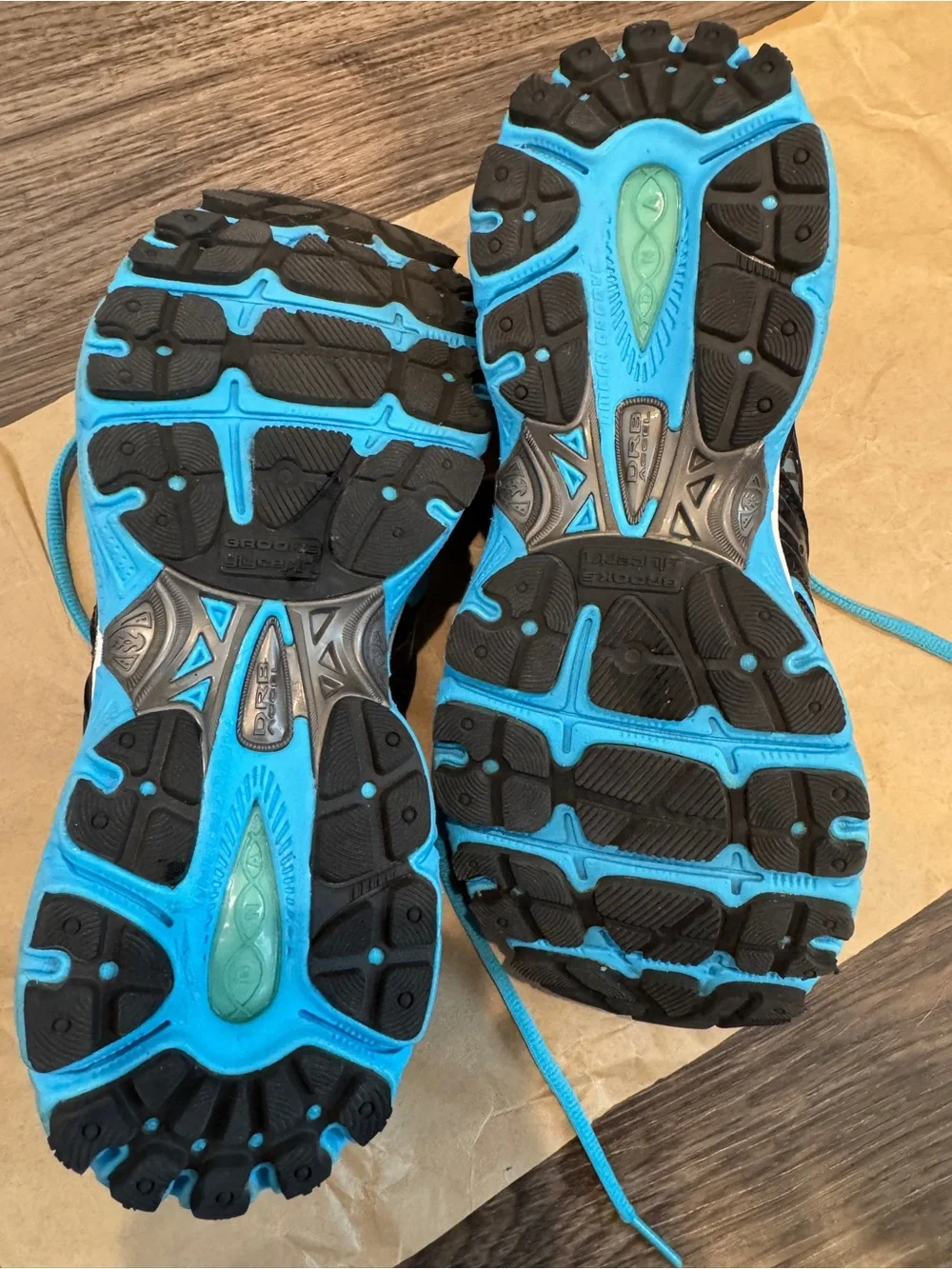 Brooks Women's Black and Blue Running Shoes